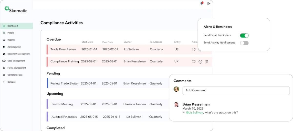 Compliance Task Management & Audit Preparedness